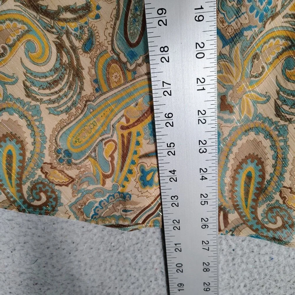 Lane Bryant Top Womens 20 Brown Paisley Halter Neck Blouse Y2K Retro Boho NWT - Picture 5 of 12